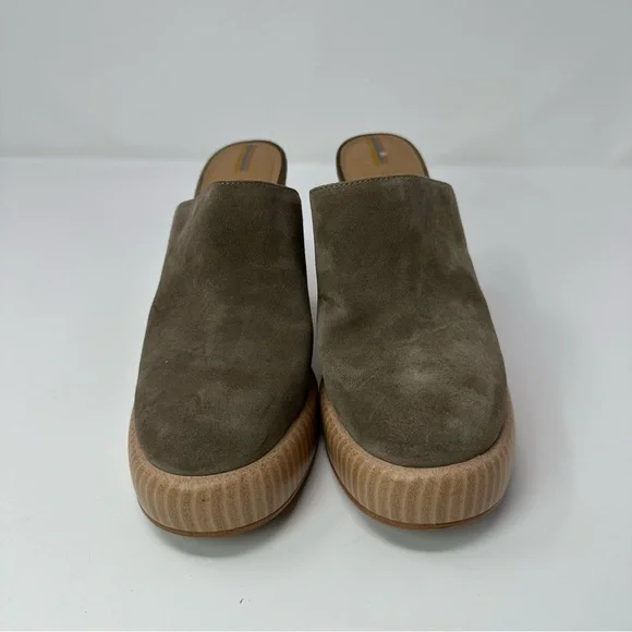 Sam Edelman Shiloh Suede Mule Heel, Olive Suede, Size 6.5 - Picture 3 of 12